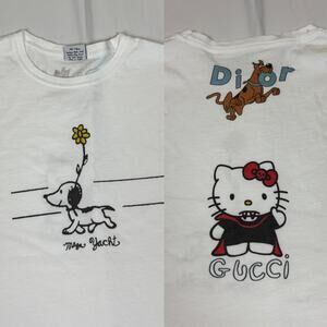 Mega Yacht Snoopy Scooby Dior Hello Kitty Gucci Shirt Men's XL Rare
